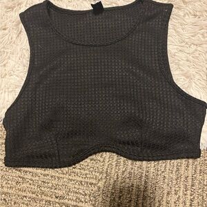 Size small black tank top/crop top